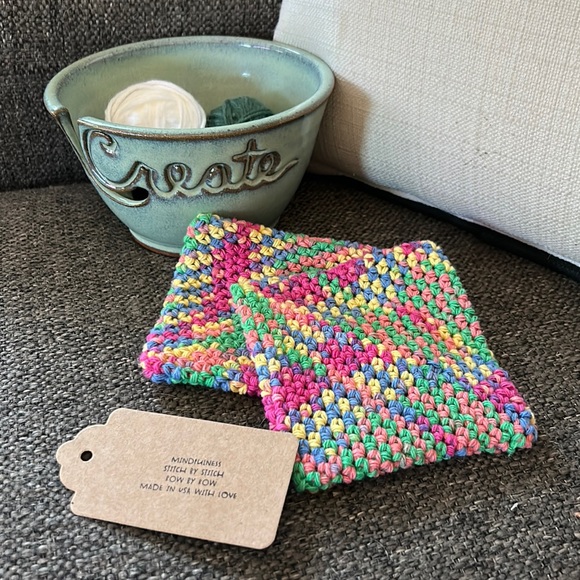 NWT 2 Coasters Made in USA with 100% recycled cotton! Perfect to use as trivet! - Picture 3 of 3